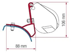 Fiamma F35 Adapter Trafic Vivaro Primastar 2001-2014
