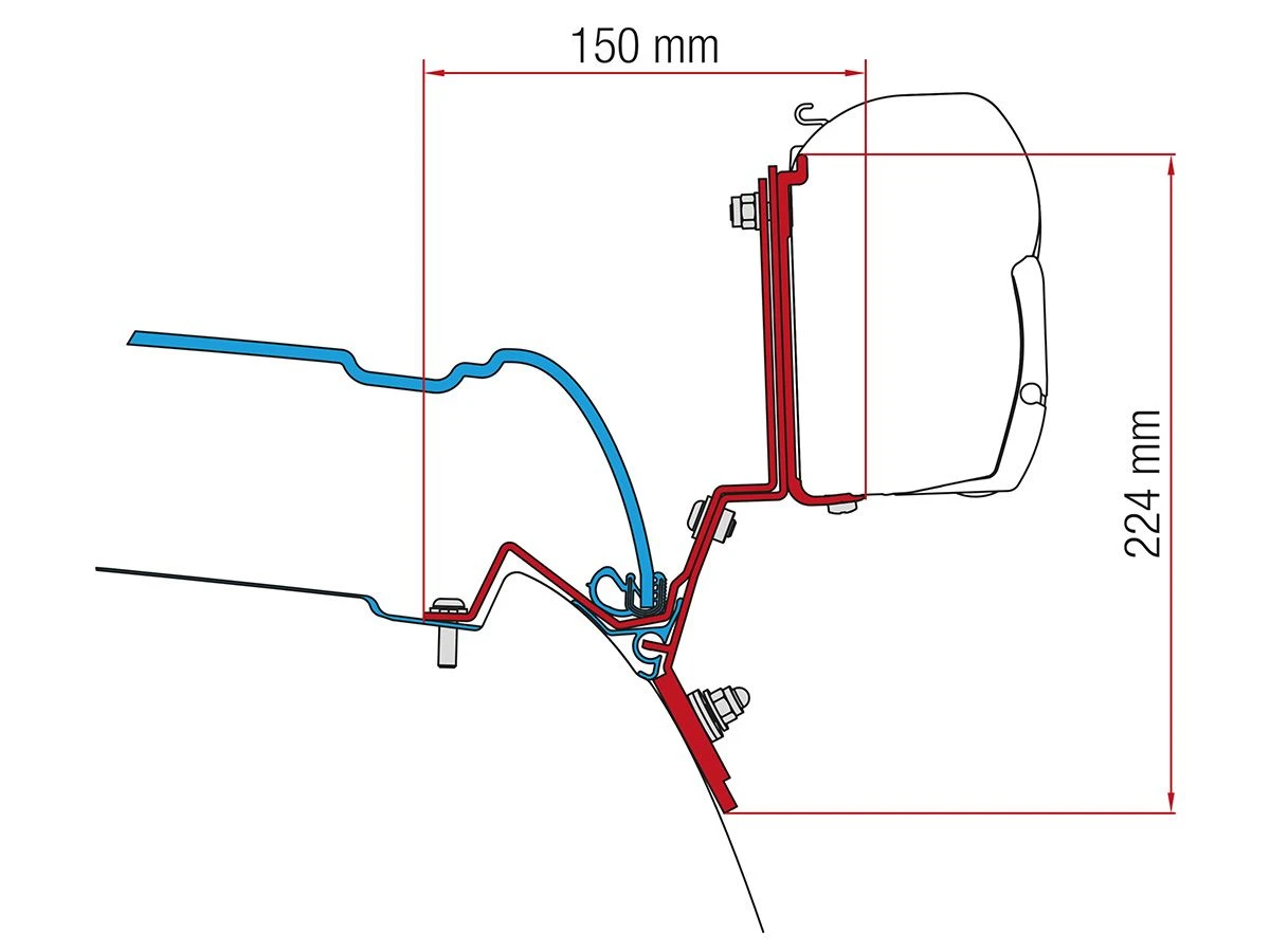 Fiamma F45/F35 Adapter V Class Marco Polo 3 Fiamma F45/F35 Adapter V Class Marco Polo