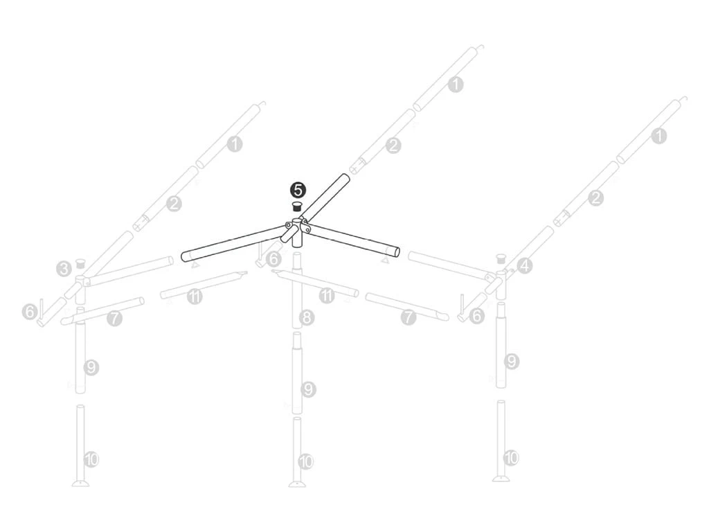 Obelink Voortentframe 28 Mm Middenkruis 5 Obelink Voortentframe 28 Mm Middenkruis - Afbeelding 3
