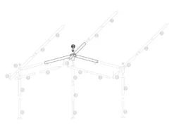 Voortentframe 25mm Middenkruis -Luifel Winkel hoekstuk voortentframe 25mm nummer 5 3 2 ecommerce 5202