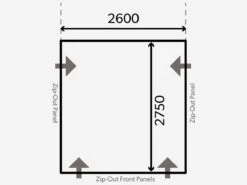 Dometic Club Air Pro 260 M Voortent -Luifel Winkel kampa dometic plattegrond club 260 m 2021 ecommerce 0908